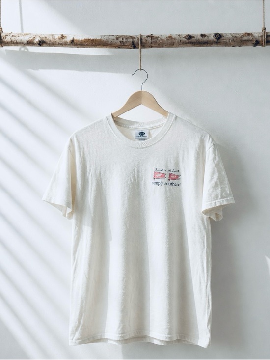 Simply Southern Tops - Simply Southern White Graphic Crewneck T-Shirt